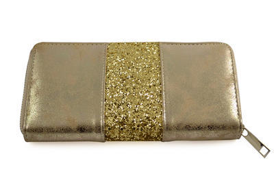 Peňaženka pen01-13 - zlatá s flitrami