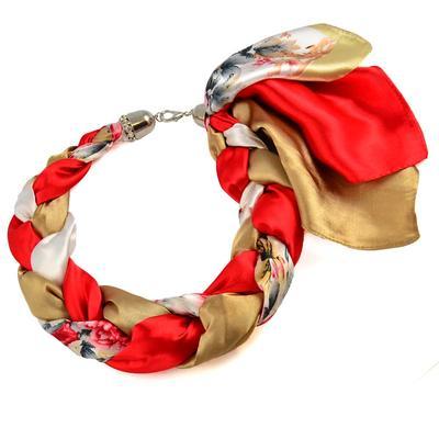 Šatka-náhrdelník Florina - červenohnedý - 1