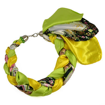 Šatka-náhrdelník Florina 299flo002-51.10 - zeleno-žltý - 1
