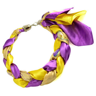 Šatka-náhrdelník Florina 299flo009-10.35 - žltofialový - 1