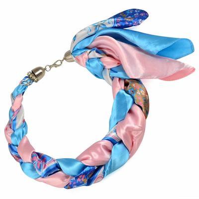 Šatka-náhrdelník Florina - modroružový - 1