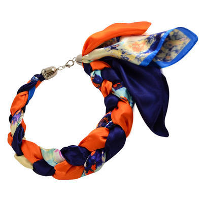 Šatka-náhrdelník Florina 299flo009-36.11 - modrooranžový - 1