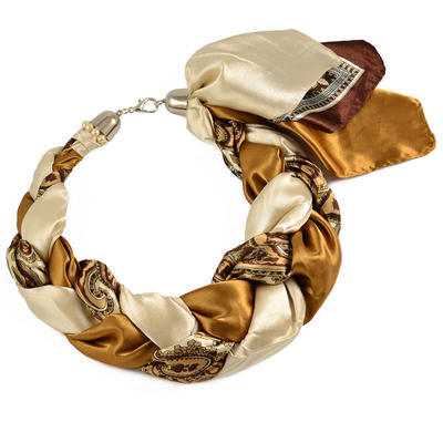 Šatka-náhrdelník Florina 299flo009-40.14 - 12/5000 hnedo-béžový - 1