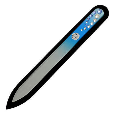 Sklenený pilník s kamienkami Swarovski - modrý - 2