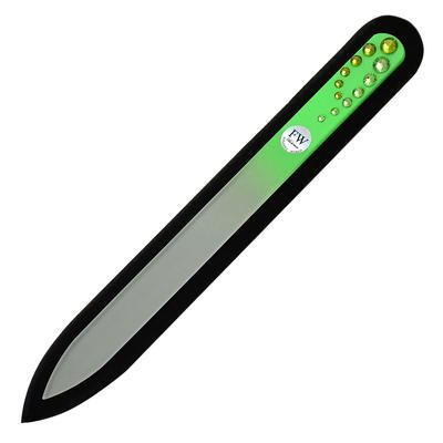 Sklenený pilník s kamienkami Swarovski - zelený - 2
